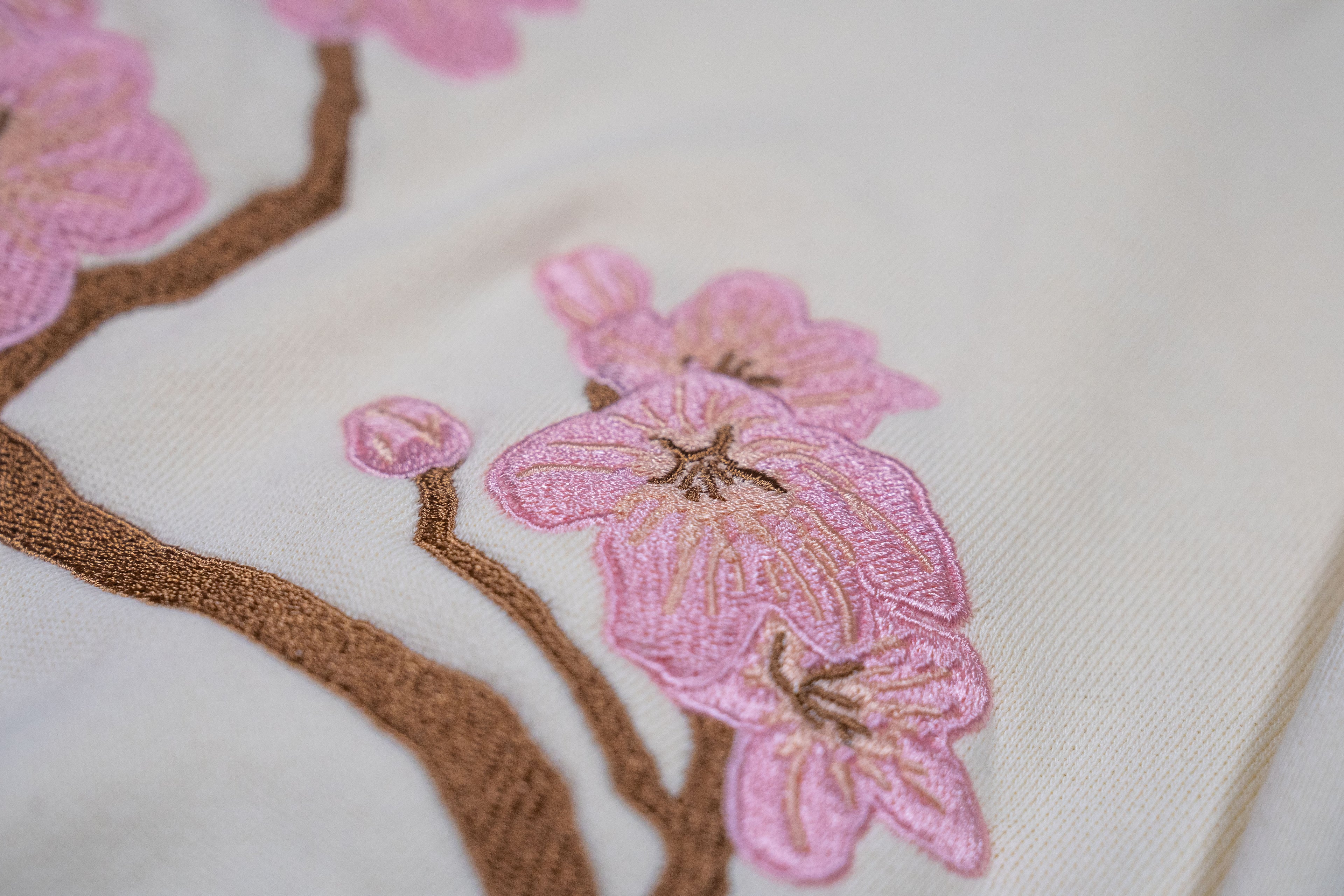 Sakura Front Hoodie - Crème