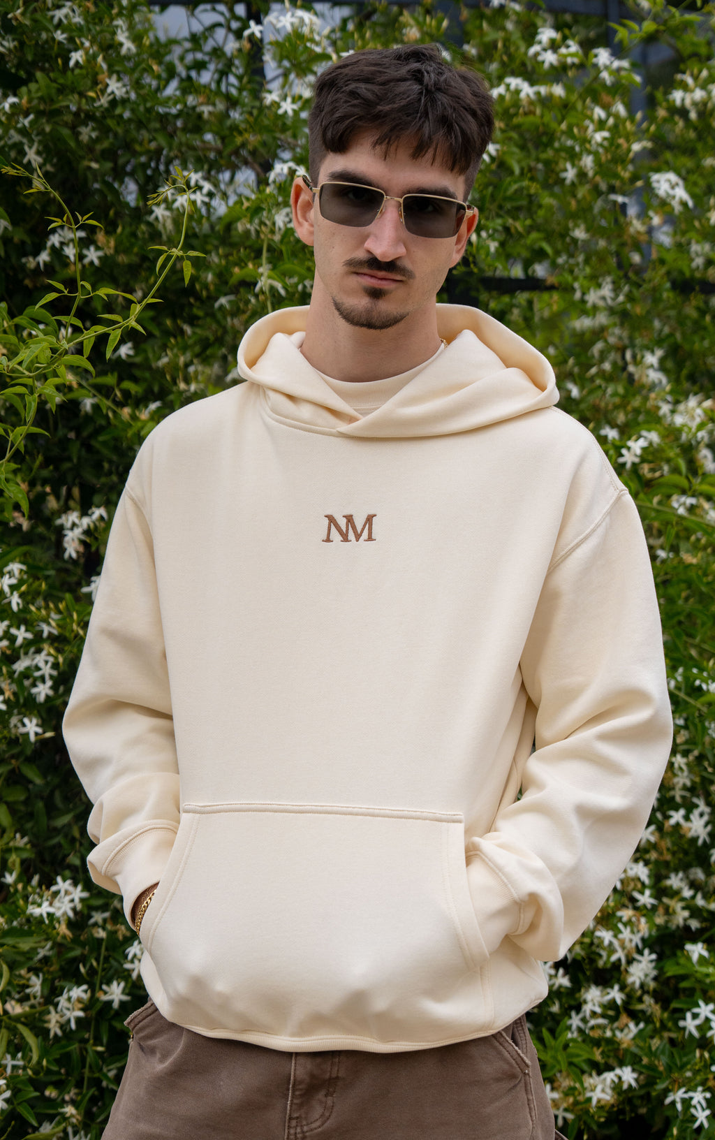 Sakura Front Hoodie - Crème